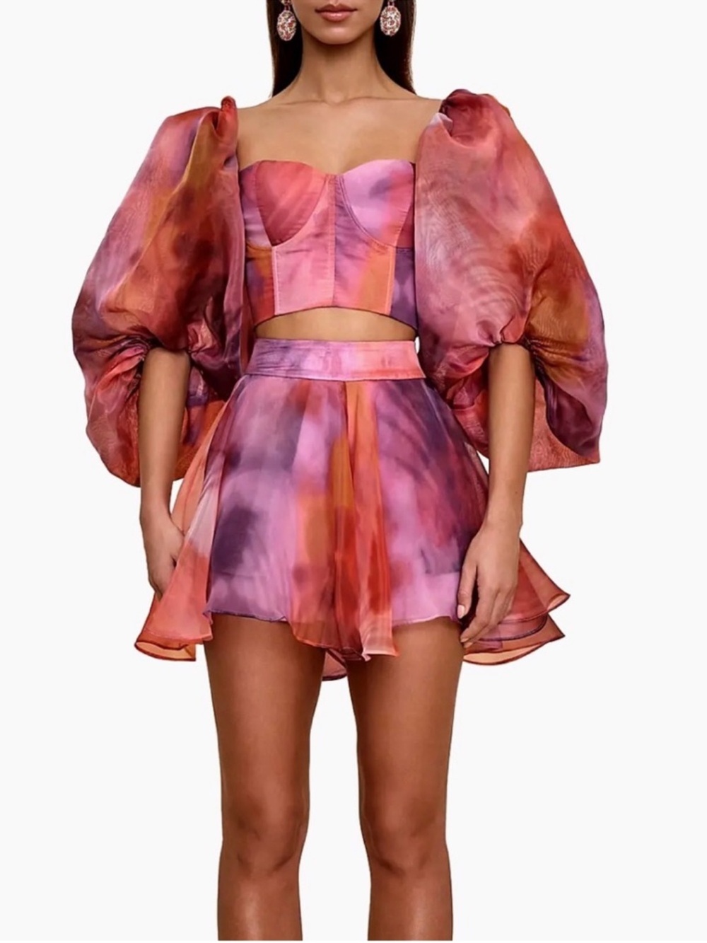Andrea Iyamah Kokos Bustier Top Dandi print